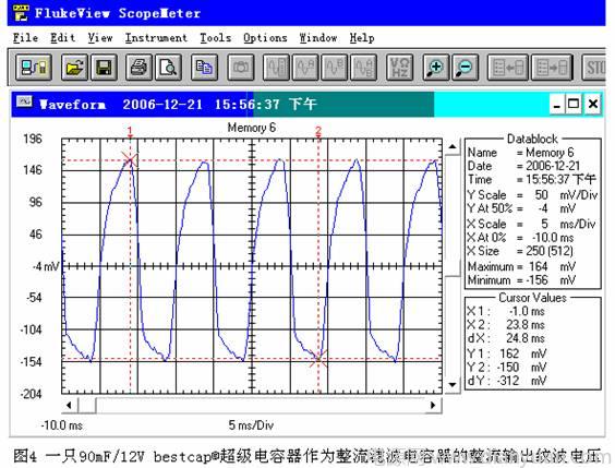 整流濾波中超級(jí)電容器的應(yīng)用