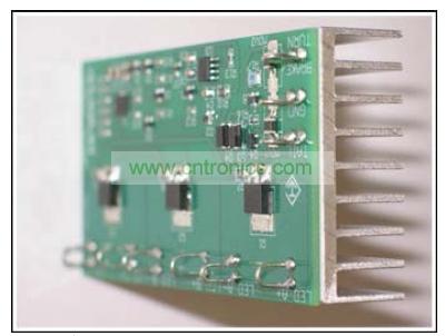 Figure 2. Side view of the attached heatsink.