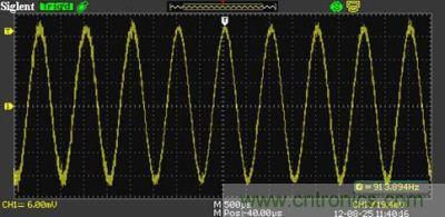 1KHz信號(hào)，測(cè)量值為913.894Hz