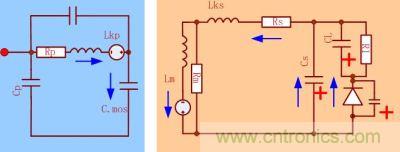 當(dāng)DS端電壓上升，次級(jí)的電壓達(dá)到輸出電壓