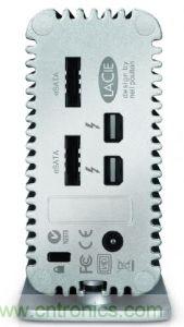 圖2：Thunderbolt周邊可利用多線串接方式，在單一傳輸線纜同時(shí)傳送影像與數(shù)碼資料