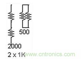 兩個(gè)電阻，兩種組合。這個(gè)很簡(jiǎn)單。