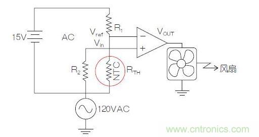 測溫電橋電路。