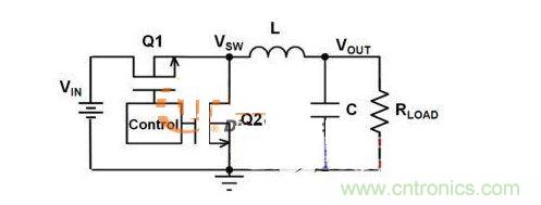 同步降壓轉換器電路圖。
