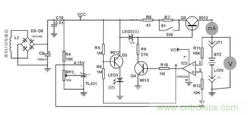 無(wú)線電能接收器電路圖