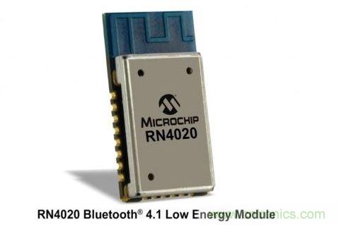 Microchip公司的RN4020模塊集成了包括天線在內(nèi)完整的低功耗藍(lán)牙射頻電路。RN4020采用密封的10mm x17mm x 2mm封裝，內(nèi)置有板載陶瓷天線、2.4GHz的低功耗藍(lán)牙收發(fā)器、帶完整的嵌入式低功耗藍(lán)牙協(xié)議棧的微控制器以及UART和USB接口。