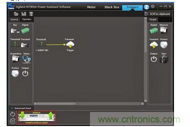 在圖形化軟件中生成一個能量限制設置，并加載到安捷倫APS 電源