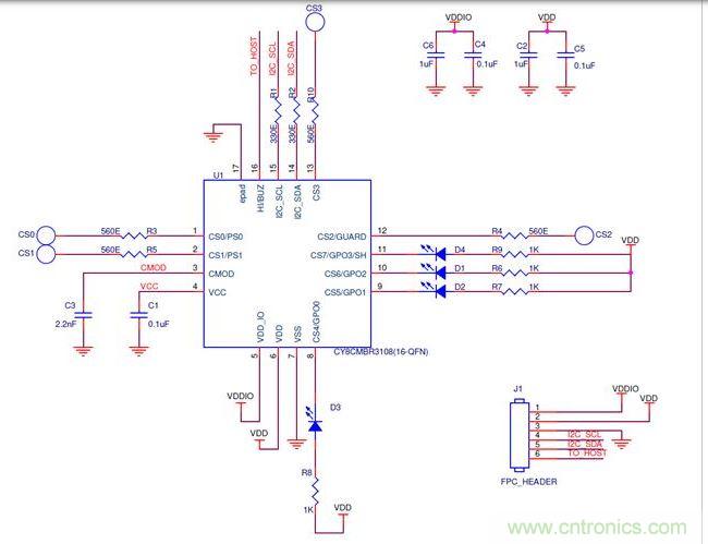使用MBR器件的樣本原理圖