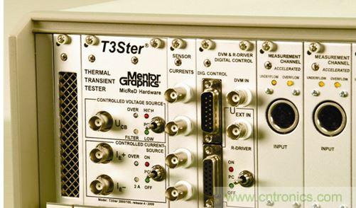 通過瞬態(tài)響應(yīng)，我們可自動(dòng)確定 LED 套件樣本的結(jié)構(gòu)函數(shù)。這一 R/C 模式可直接用于熱模擬軟件