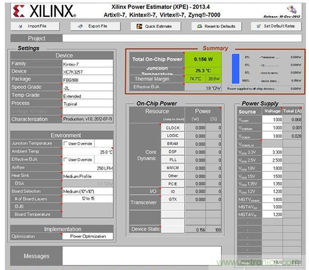 功率估算器工具。
