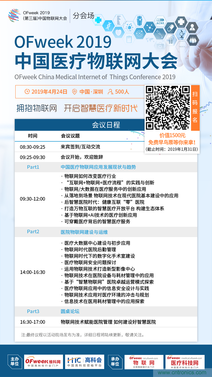 透析行業(yè)前瞻性話題 －－OFweek 2019中國(guó)醫(yī)療物聯(lián)網(wǎng)大會(huì)邀您共襄盛舉！