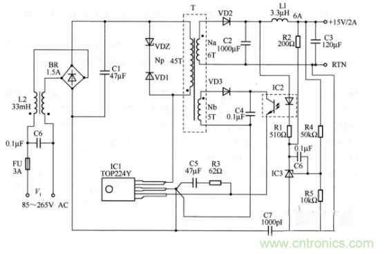 六款簡單的開關(guān)電源電路設(shè)計，內(nèi)附原理圖詳解