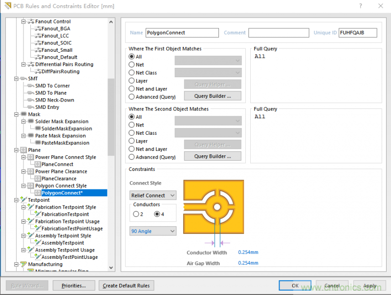 如何引腳接地十字焊盤，過(guò)孔完全接地?