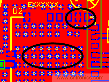 如何引腳接地十字焊盤，過(guò)孔完全接地?