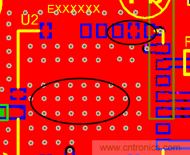 如何引腳接地十字焊盤，過(guò)孔完全接地?