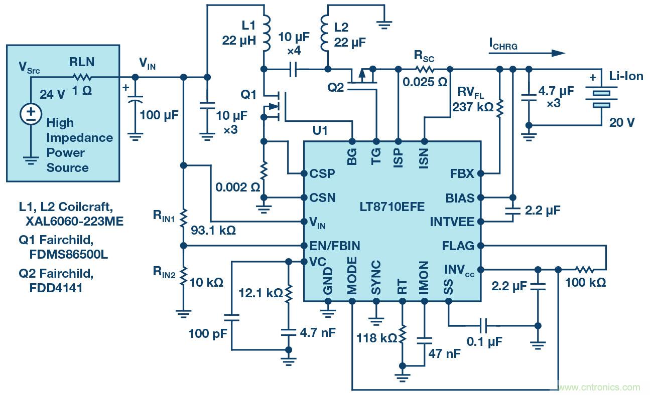 LT8710多功能 DC/DC控制器解決了高阻抗、超長工業(yè)電源線的電壓降問題