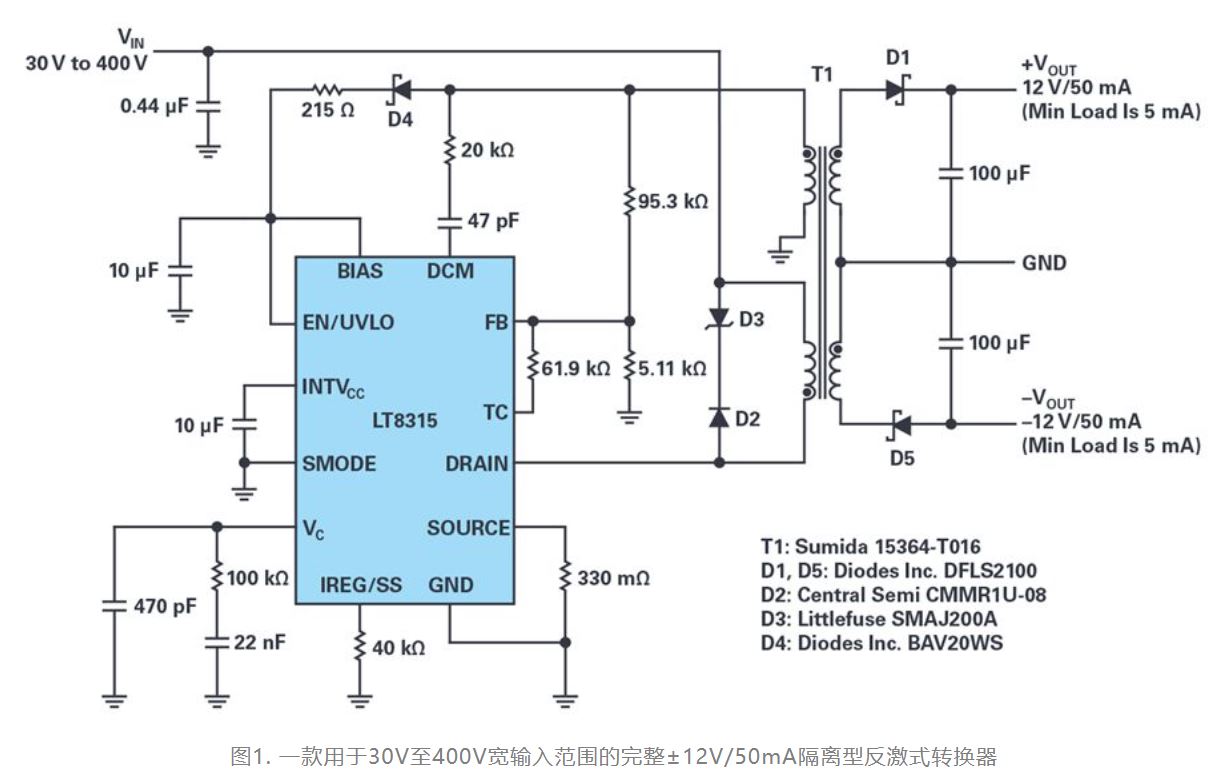 單個(gè)IC也能構(gòu)建緊湊、高效的雙極性穩(wěn)壓器